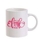 Cana alba personalizata - LOVE