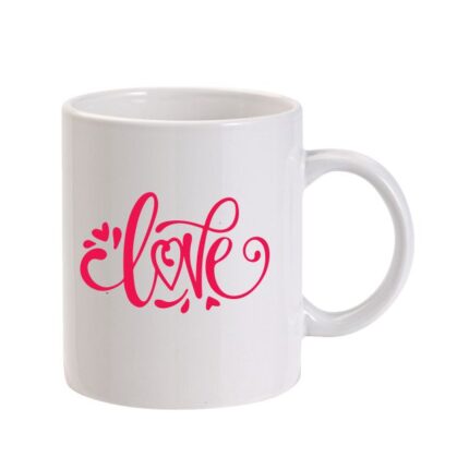 Cana alba personalizata - LOVE