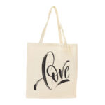 Sacosa din panza - bumbac natur, Love 2