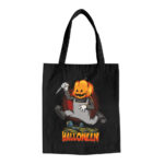 Sacosa din panza, bumbac negru, Halloween 3