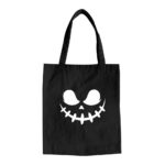 Sacosa din panza, bumbac negru, Halloween