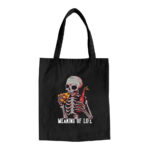 Sacosa din panza, bumbac negru, Halloween 8