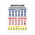 Panou SSM "Șantier în lucru" PVC 5mm (700x1000mm)